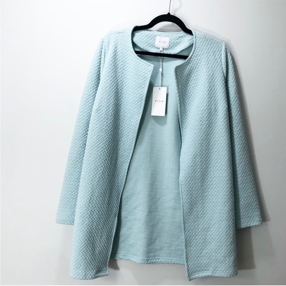 Vila Women’s Long Open Knit Shacket - Picture 2 of 5